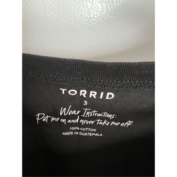 Torrid Black T-Shirt With Skull And Lights Around It Woman’s Size 3 - Picture 3 of 4